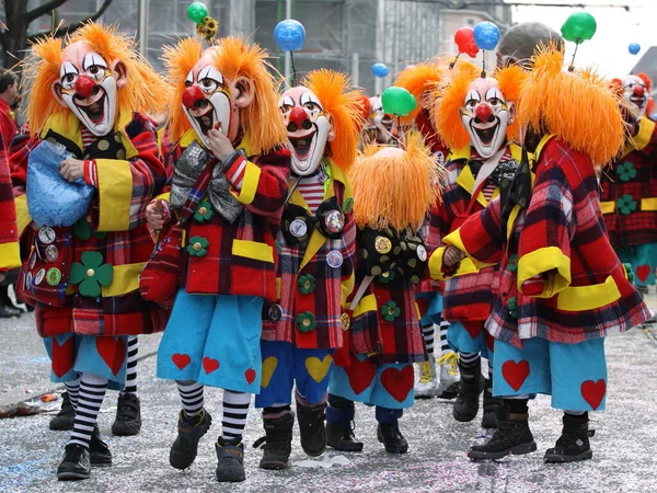 Gruppo Clown Città — Foto Stock