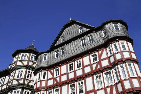 Stary Dom Muru Pruskiego Marburg Der Lahn — Zdjęcie stockowe