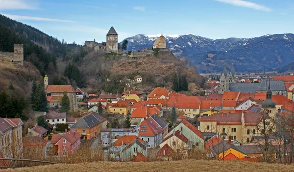 Ciudad Panorma Friesach — Foto de Stock