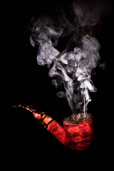 Hookah Smoke Black Background — Stock Photo, Image