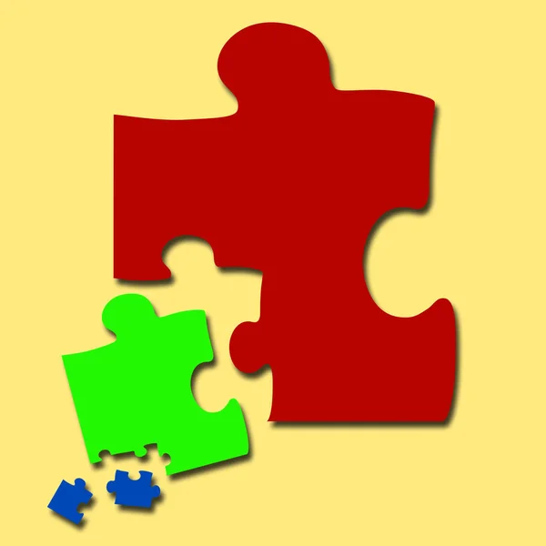 Puzzle Pezzo Puzzle Collegato — Foto Stock