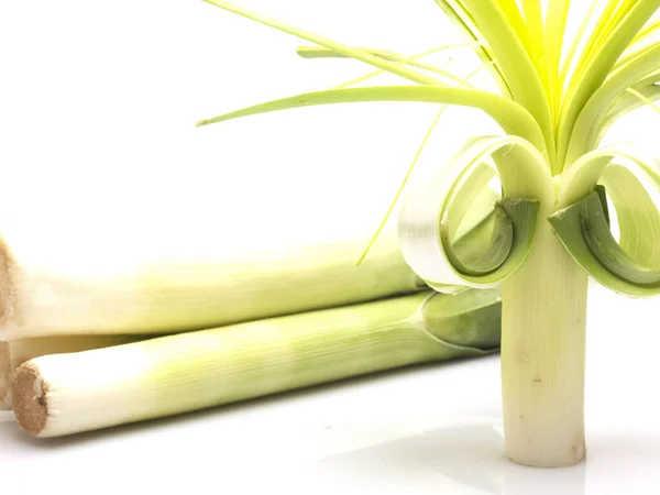 Leek Cut Fancy Other Leeks Background — Stok Foto