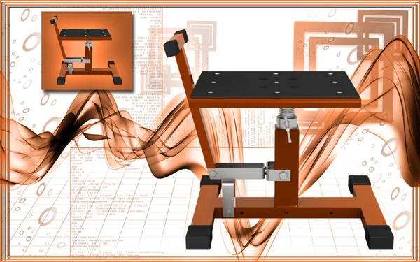 Illustrazione Digitale Bike Lift Sfondo Colori — Foto Stock