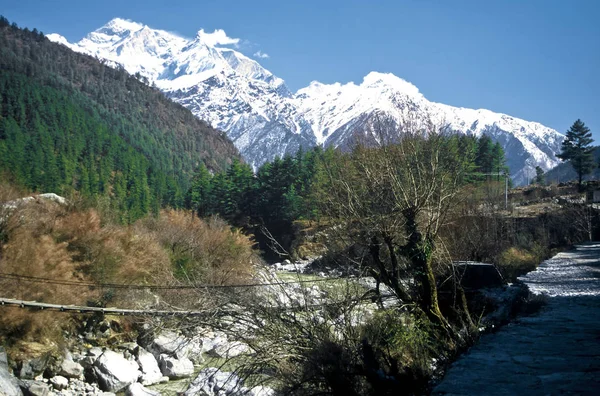Zasněžené Hory Himálajích Nepálské — Stock fotografie