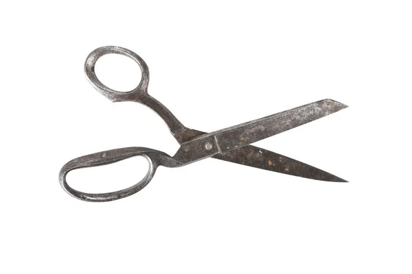 Vintage Scissors Isolated White Background Clipping Path — Stock Photo, Image