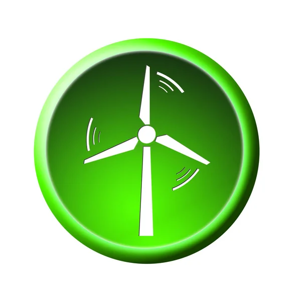 Ilustración Gráfica Botón Energía Eólica —  Fotos de Stock