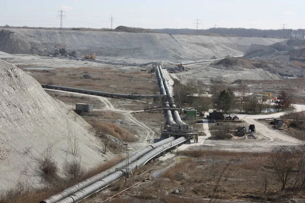 Mine Charbon Dans Carrière — Photo