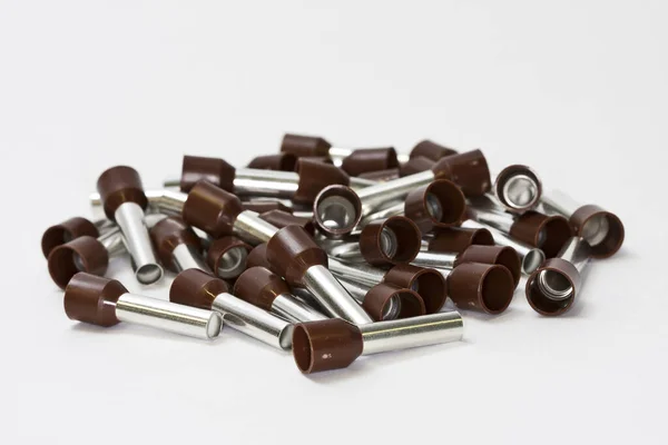 Small Amount Brown Insulated Ferrules — Stock Photo, Image