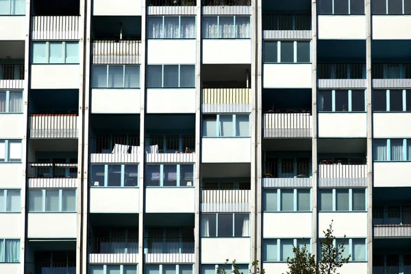 Vista Urbana Cênica Fachada Dos Arranha Céus Modernos — Fotografia de Stock