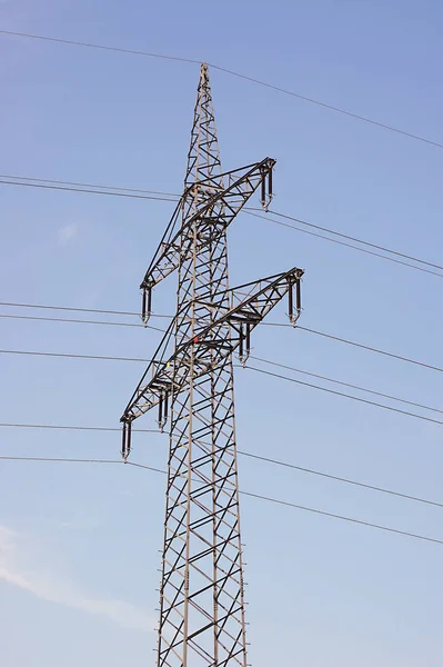 Líneas Transmisión Energía Energía Eléctrica — Foto de Stock