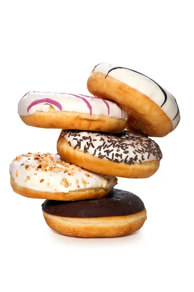 Balanço Doce Donut Stack Donuts Empilhados — Fotografia de Stock