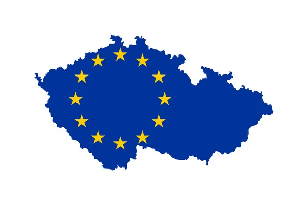 Bandiera Europea Mag Della Repubblica Ceca — Foto Stock
