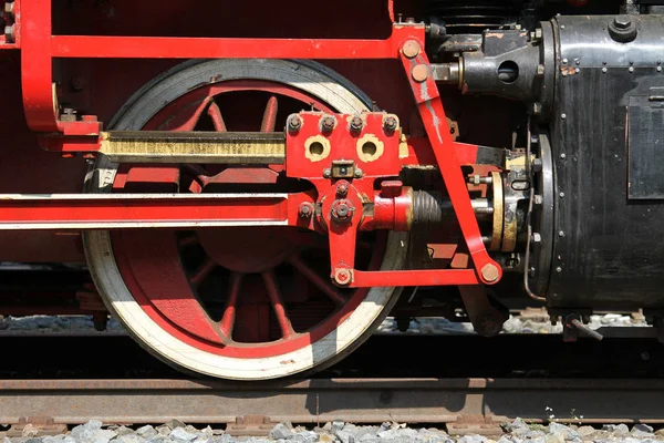 Detalhe Uma Locomotiva Vapor — Fotografia de Stock