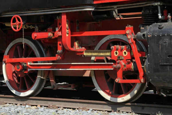 Detalhe Uma Locomotiva Vapor — Fotografia de Stock