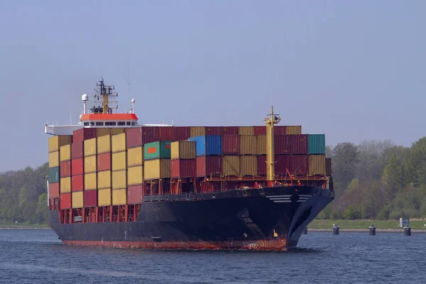 Versorgungsschiff Mit Containern — Stockfoto