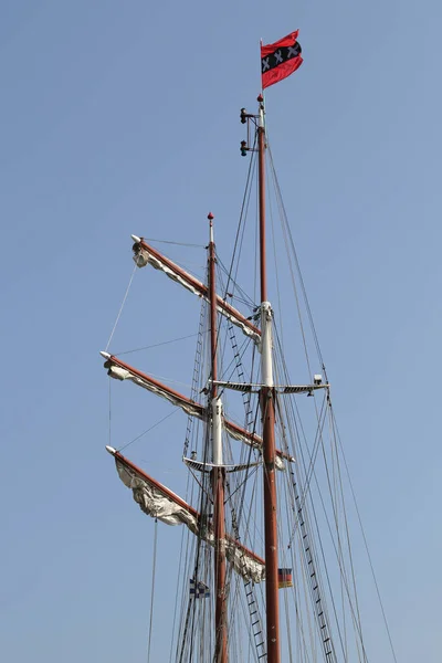 Segelmast Ett Traditionellt Segelfartyg — Stockfoto