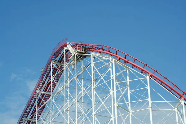 Metal Roller Coaster Blue Sky — Stock Photo, Image