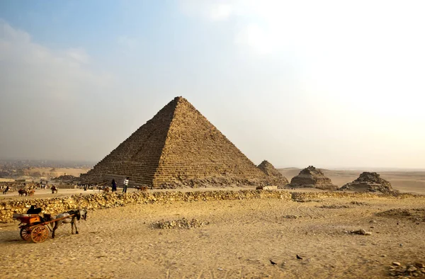 Mykerinos Pyramida Plošině Gíza Káhiře — Stock fotografie