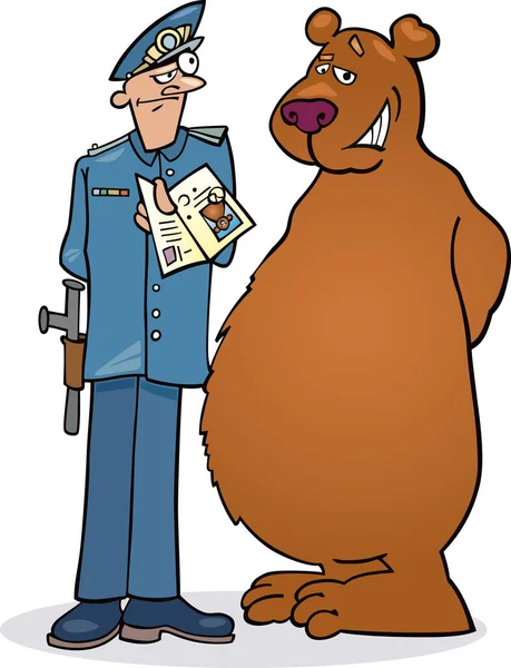 Иллюстрация Проверки Полицейского Медведь 039 — стоковое фото