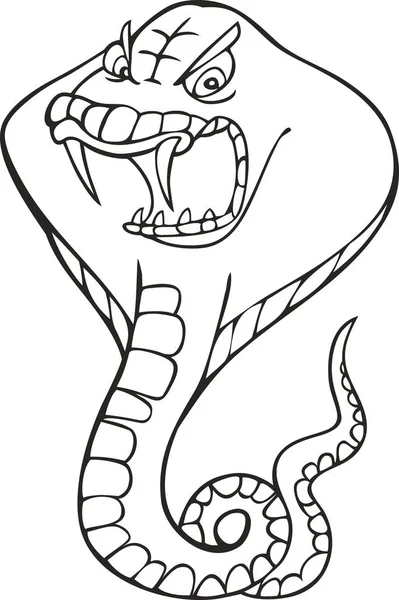 Illustration Der Cobra Schlange Für Malbuch — Stockfoto