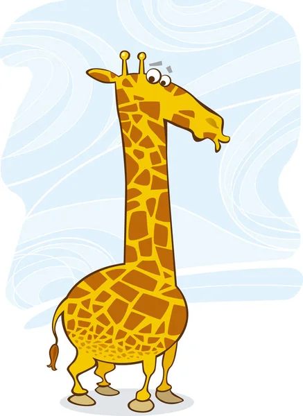 Dessin Animé Illustration Girafe Drôle — Photo