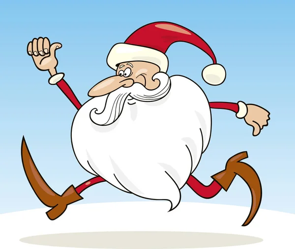 Ilustracja Prowadzenia Świętego Mikołaja — Zdjęcie stockowe