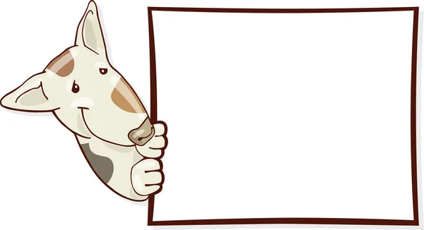 Ilustração Bull Terrier Cão Cartão — Fotografia de Stock