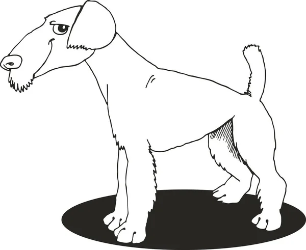 Illustration Airedale Terrier Coloring Book — Stock Photo, Image