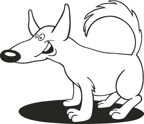 Illustrazione Funny Dog Libro Colorare — Foto Stock