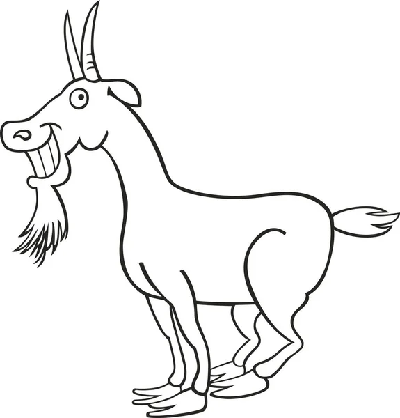 Illustration Funny Goat Coloring Book — Stock Photo, Image
