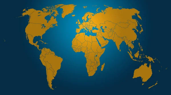 World Map Black Background — Stock Photo, Image