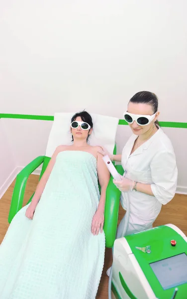 Épilation Laser Soins Peau Dans Spa Studio Beauté — Photo