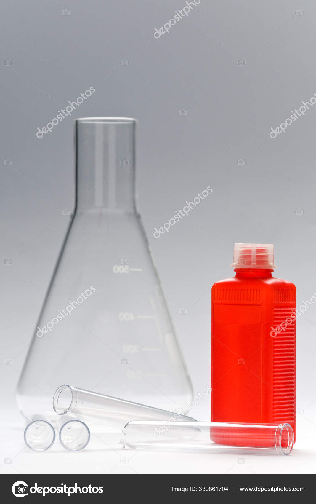 Different Chemistry Laboratory Objects White Background Stock Photo by ...