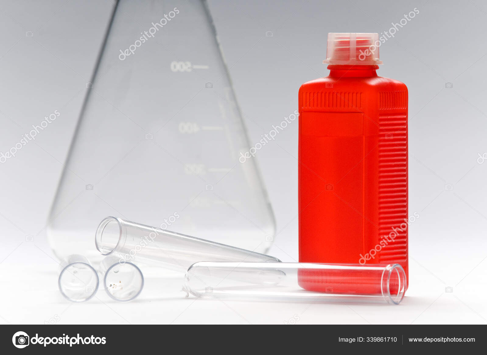 Different Chemistry Laboratory Objects White Background Stock Photo by ...