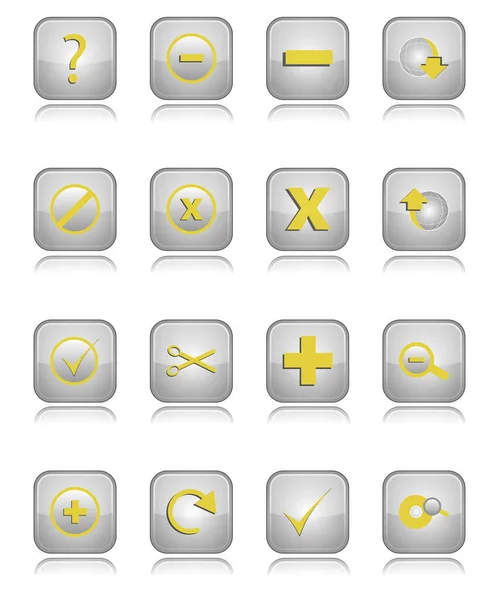 Web Icons Set White — Stock Photo, Image