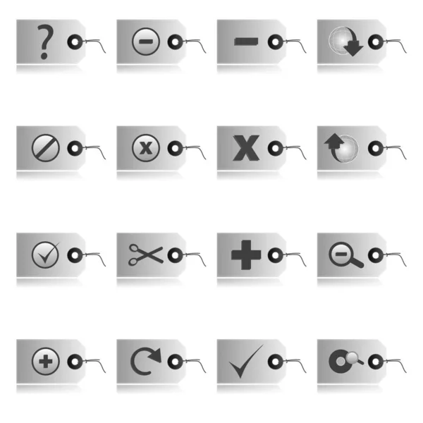 Webové Ikony Nastavené Bílo — Stock fotografie