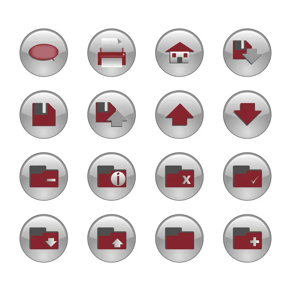 Web Icons Set White — Stock Photo, Image