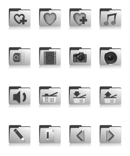 Web Icons Set White — Stock Photo, Image