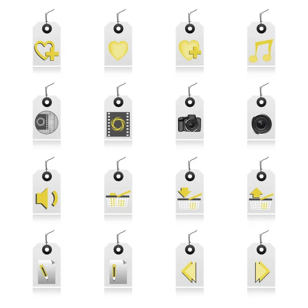 Web Icons Set White — Stock Photo, Image