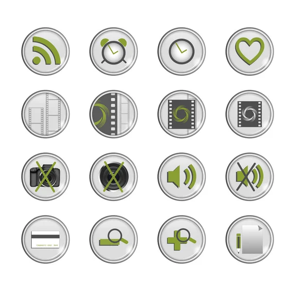 Web Icons Set White — Stock Photo, Image