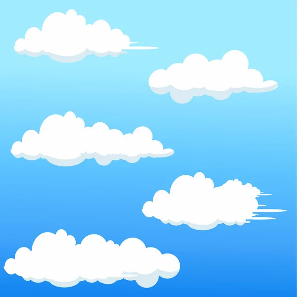 Illustration Von Wolkenformen Auf Abstraktem Hintergrund — Stockfoto