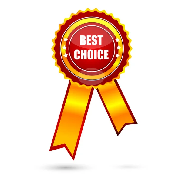 Illustratie Best Choice Award Witte Achtergrond — Stockfoto