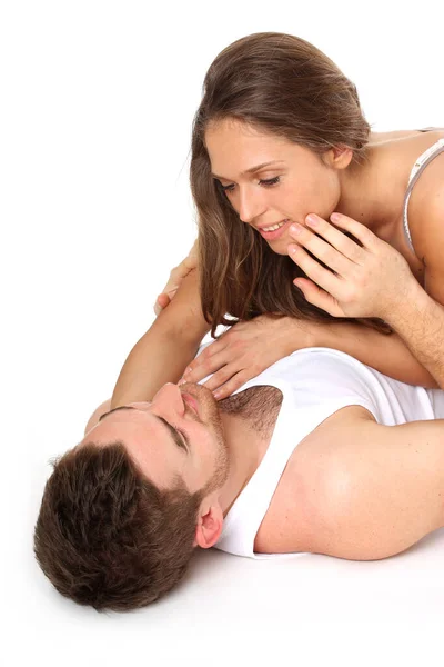 Man Woman Couple Relationship Partnership Partner Touch Tender Love Love — Stok fotoğraf