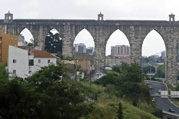 Portugal Lisboa História Arco Cidade Paisagem Céu — Fotografia de Stock