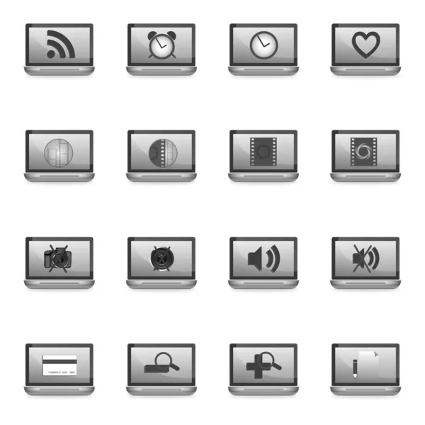 Iconos Web Establecidos Blanco —  Fotos de Stock