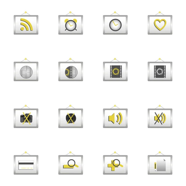 Web Icons Set White — Stock Photo, Image