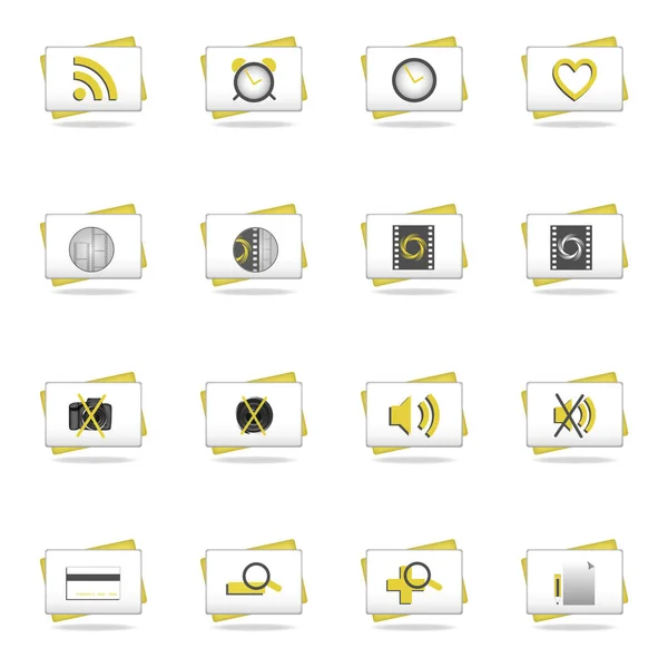 Web Iconen Ingesteld Wit — Stockfoto