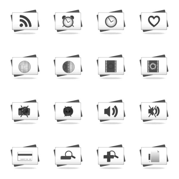 Icone Web Impostate Bianco — Foto Stock