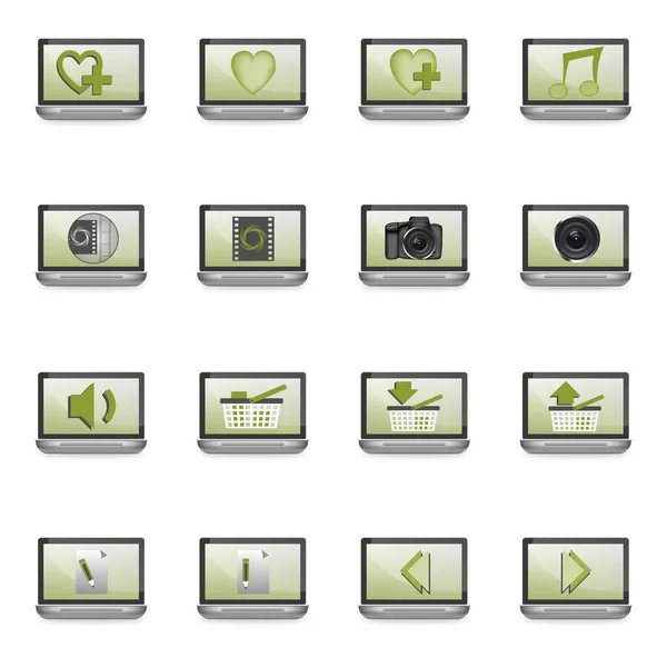 Iconos Web Establecidos Blanco — Foto de Stock