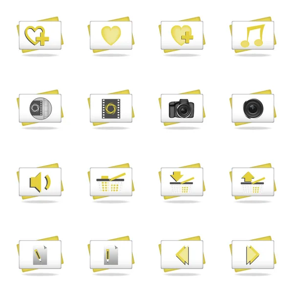 Web Iconen Ingesteld Wit — Stockfoto